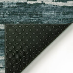 Bravado Abstract Striped Shadow Rust // Power Loomed (1'8" x 2'6" Throw/Accent Rug)