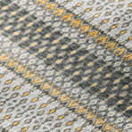 Bravado Geometric Ikat Gray // Power Loomed (1'8" x 2'6" Throw/Accent Rug)