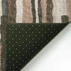 Bravado Abstract Striped Earth // Power Loomed (1'8" x 2'6" Throw/Accent Rug)