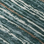 Bravado Abstract Striped Shadow Rust // Power Loomed (1'8" x 2'6" Throw/Accent Rug)