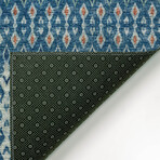 Bravado Geometric Ikat Seaglass // Power Loomed (1'8" x 2'6" Throw/Accent Rug)