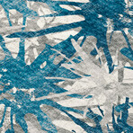 Bravado Abstract Starburst Blue // Power Loomed (1'8" x 2'6" Throw/Accent Rug)