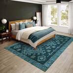 Bravado Incan Aztec Blue // Power Loomed (1'8" x 2'6" Throw/Accent Rug)