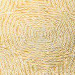 Bravado Patterned Chain Link Gilded // Power Loomed (1'8" x 2'6"   Throw/Accent Rug)