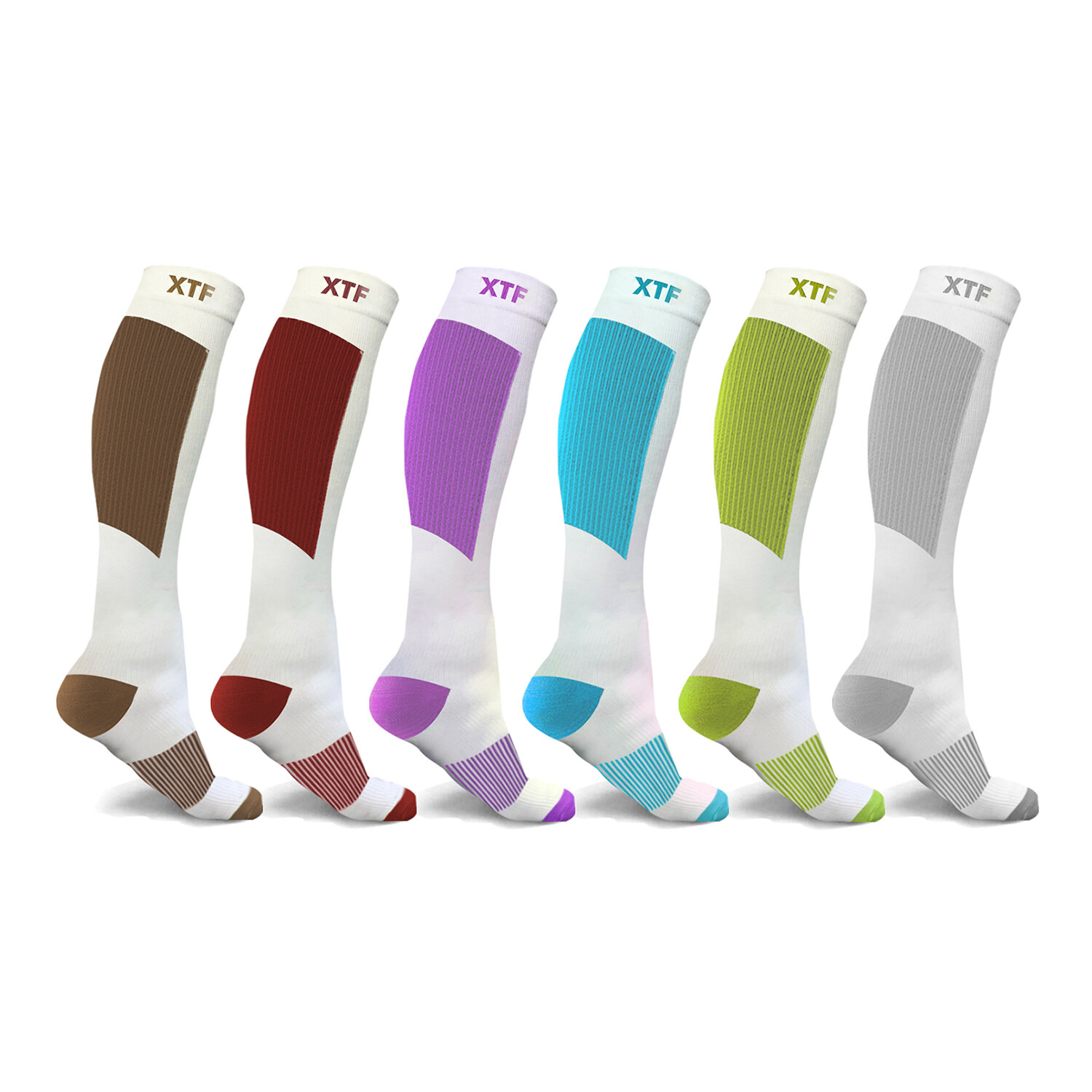 COPPER-INFUSED KNEE-HIGH COMPRESSION SOCKS (6-PAIRS) – CopperFlux