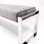 Luxe Bench // Grey Velvet