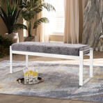 Luxe Bench // Grey Velvet