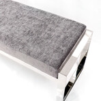 Luxe Bench // Grey Velvet