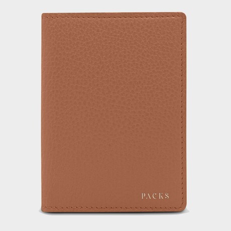 Addison Passport Holder  // Tan + Gold