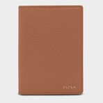 Addison Passport Holder  // Tan + Gold