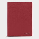 Addison Passport Holder  // Red + Gold