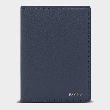Addison Passport Holder  // Navy + Gold