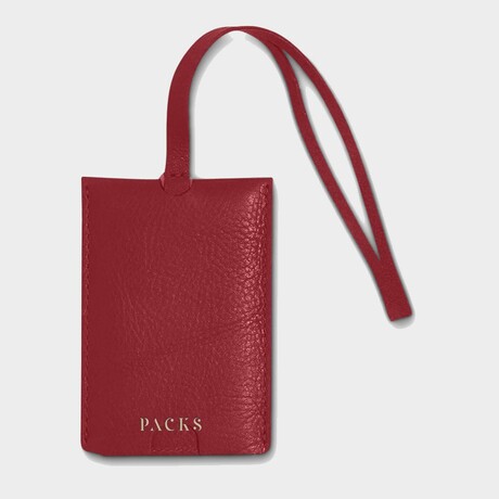 Ari Luggage Tag  // Red + Gold