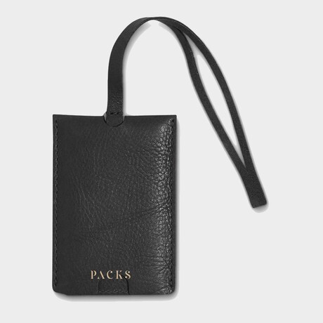 Ari Luggage Tag  // Black + Gold
