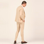 Miles 3-Piece Slim Fit Suit // Beige (Euro: 54)