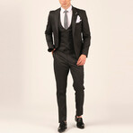 Frankie 3-Piece Slim Fit Suit // Black (Euro: 50)