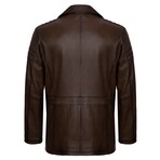 Eli Leather Jacket // Chestnut (XL)