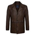 Eli Leather Jacket // Chestnut (M)