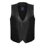 Jeremy Leather Vest // Black (2XL)