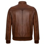 Damian Leather Jacket // Light Brown (3XL)