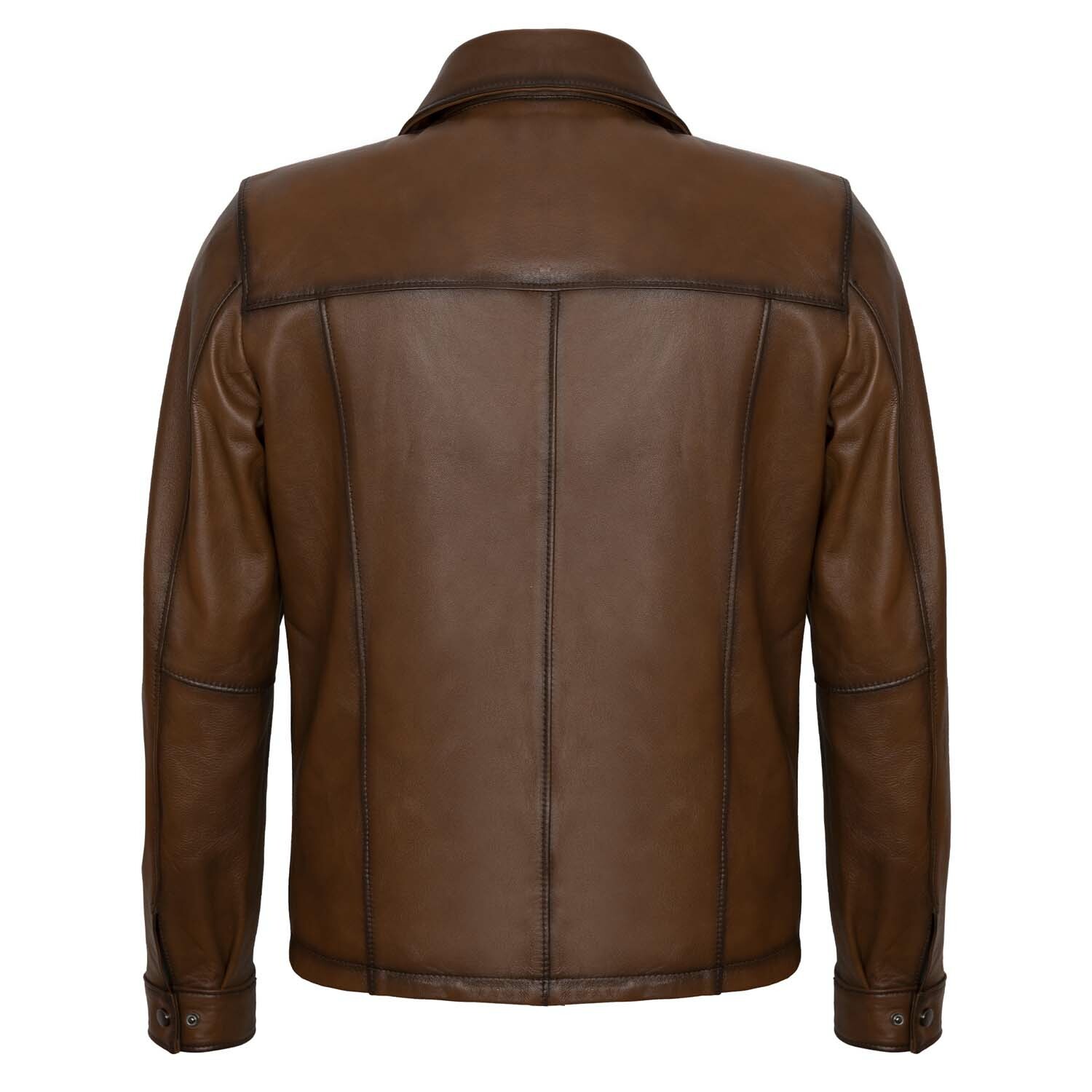 August Leather Jacket // Nut Brown (2XL) - Upper Project Leather ...