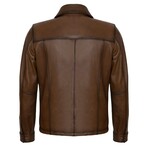 August Leather Jacket // Brown (M)