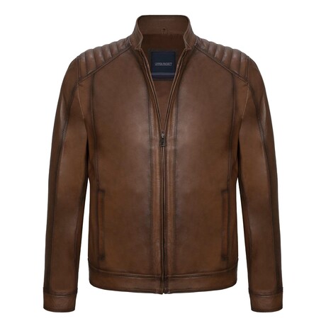 Carson Leather Jacket // Brown (S)