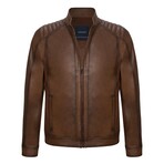 Carson Leather Jacket // Brown (3XL)