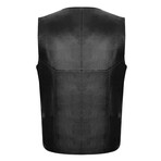 Jeremy Leather Vest // Black (3XL)