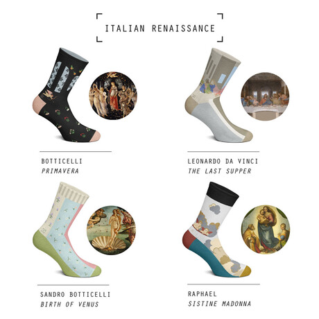 Italian Renaissance Edition // 4 Pairs // Large