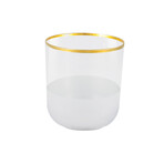 Short Drink Glass Gold Edge Nish // Set of 6