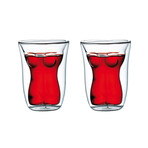 Verres Double Paroi Buste Femme // Set of 2