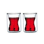 Verres Double Paroi Buste Homme // Set of 2