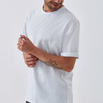 Classic Rolled-Sleeve Tee // White (XL)