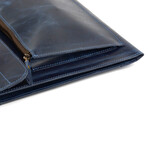 Leather Laptop Sleeve // 13" // Blue