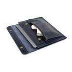 Leather Laptop Sleeve // 13" // Blue