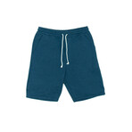 Organic Cotton French Terry Lounge Shorts // Blue (XL)