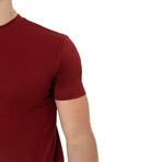Lyocell Eco Comfort T-Shirt // Dark Red (XL)