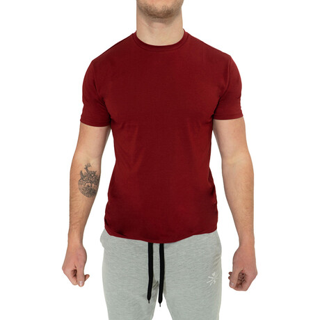 Lyocell Eco Comfort T-Shirt // Dark Red (S)