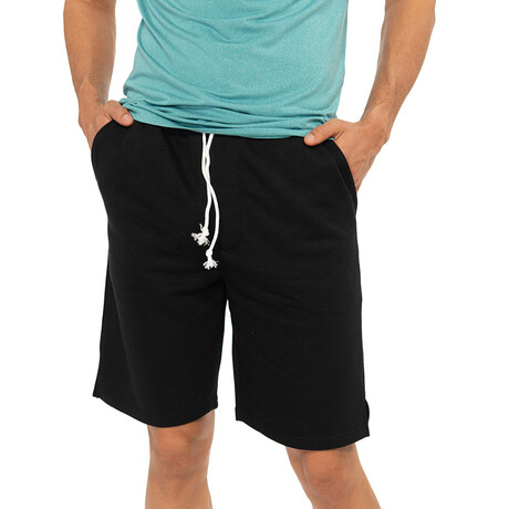 Organic Cotton French Terry Lounge Shorts // Black (S)