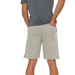 Organic Cotton French Terry Lounge Shorts // Heather Gray (L)