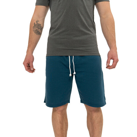 Organic Cotton French Terry Lounge Shorts // Blue (S)