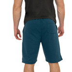 Organic Cotton French Terry Lounge Shorts // Blue (M)