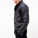 Akira Kaneda Moto Leather Jacket // Black (2XL)