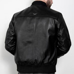 Classic Leather Bomber Jacket // Black (2XL)