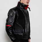 Cyberpunk 2077 Jackie Valentinos Leather Jacket // Black + Red (XS)