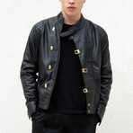 Akira Kaneda Moto Leather Jacket // Black (M)