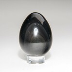 Genuine Rainbow Obsidian Egg with acrylic display stand