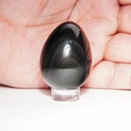 Genuine Rainbow Obsidian Egg with acrylic display stand
