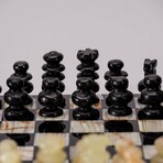 Small English Style Onyx Chess Set // Green +  Black